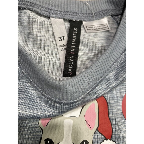 NWT Kids Pajama Top‎ - Bark Humbug French Bulldog Size 3T - Picture 3 of 6